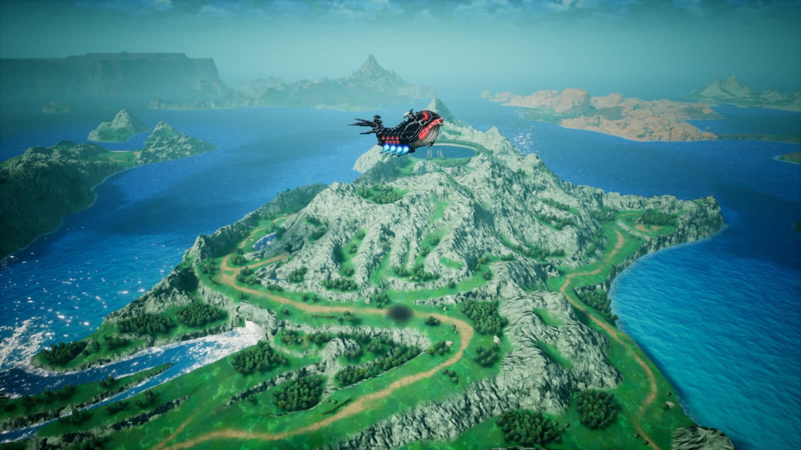 A bright illustrated world map from Final Fantasy Resonance.