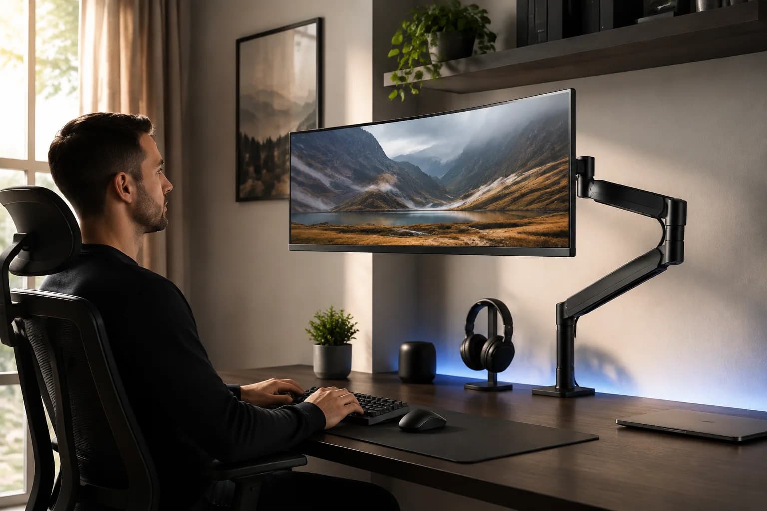 An Adjustable Monitor Arm