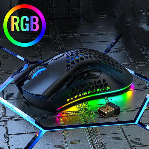 A3 Silent Wireless Rechargeable Hole Gaming Mouse - Gamer Z Paradise