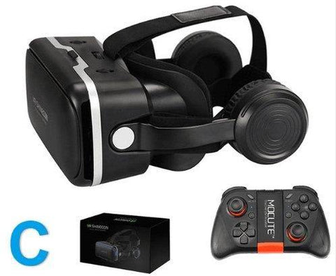 100% original VR shinecon 6.0 gafas de realidad virtual 120 fov 3D Gafas Google cartón con auriculares estéreo caja para Smartphone - Gamer Z Paradise