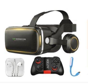 100% original VR shinecon 6.0 gafas de realidad virtual 120 fov 3D Gafas Google cartón con auriculares estéreo caja para Smartphone - Gamer Z Paradise