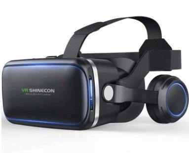 100% original VR shinecon 6.0 gafas de realidad virtual 120 fov 3D Gafas Google cartón con auriculares estéreo caja para Smartphone - Gamer Z Paradise