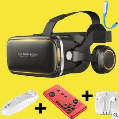 100% original VR shinecon 6.0 gafas de realidad virtual 120 fov 3D Gafas Google cartón con auriculares estéreo caja para Smartphone - Gamer Z Paradise