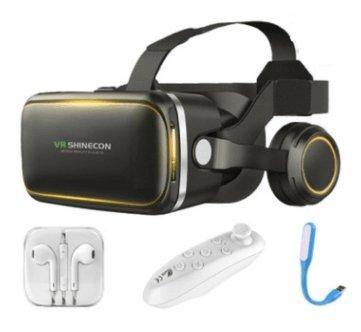 100% original VR shinecon 6.0 gafas de realidad virtual 120 fov 3D Gafas Google cartón con auriculares estéreo caja para Smartphone - Gamer Z Paradise