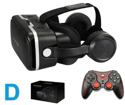 100% original VR shinecon 6.0 gafas de realidad virtual 120 fov 3D Gafas Google cartón con auriculares estéreo caja para Smartphone - Gamer Z Paradise