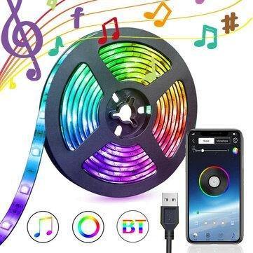 1/3/5M USB Waterpoof 5050 LED Strip Lights RGB Music Backlight bluetooth APP Remote - Gamer Z Paradise
