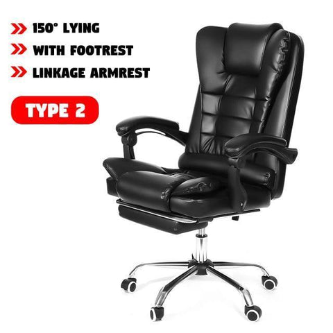 155° Furniture Office Chair High Back Gaming Chair Recliner Computer PU Leather Seat Gamer Office Lying Armchair with Footrest - Gamer Z Paradise