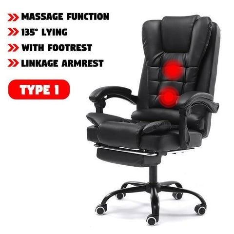 155° Furniture Office Chair High Back Gaming Chair Recliner Computer PU Leather Seat Gamer Office Lying Armchair with Footrest - Gamer Z Paradise