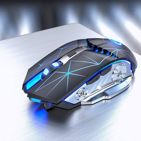 2.4G Wireless Gaming Mouse Sound Silent Rechargeable Mouse Blue Backlight With Receiver for Laptop Desktop PC - Gamer Z Paradise