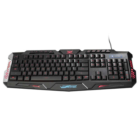 A877 114-key Led Backlit Wired Usb Gaming Keyboard Black - Black