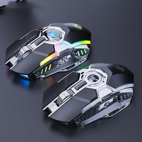 7-button 2.4G Silent Charging RGB Streamer Horse Racing Wireless Gaming Mouse - Gamer Z Paradise