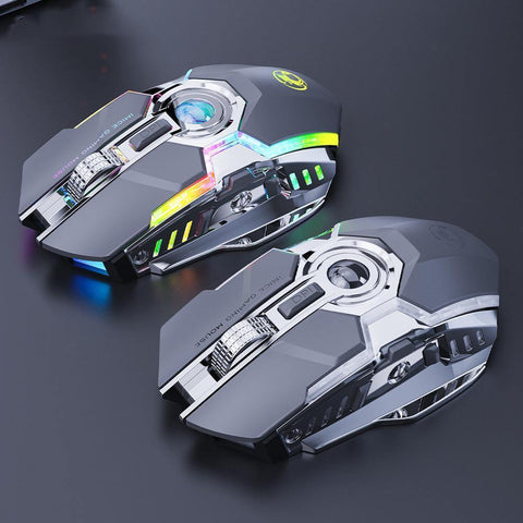 7-button 2.4G Silent Charging RGB Streamer Horse Racing Wireless Gaming Mouse - Gamer Z Paradise