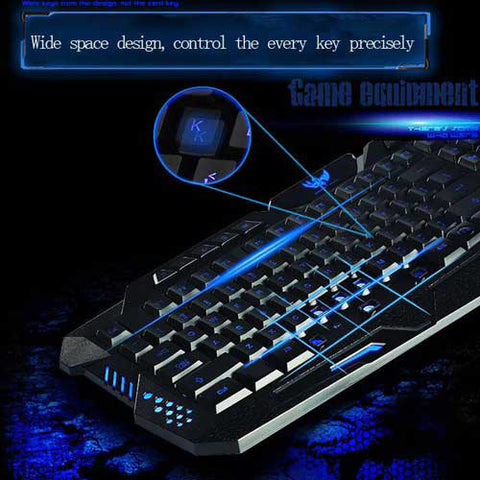 A877 114-key Led Backlit Wired Usb Gaming Keyboard Black - Black