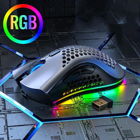 A3 Silent Wireless Rechargeable Hole Gaming Mouse - Gamer Z Paradise