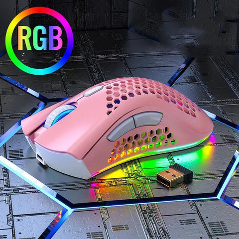 A3 Silent Wireless Rechargeable Hole Gaming Mouse - Gamer Z Paradise