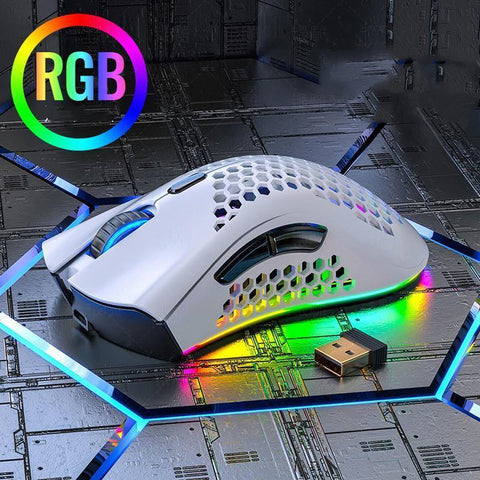 A3 Silent Wireless Rechargeable Hole Gaming Mouse - Gamer Z Paradise