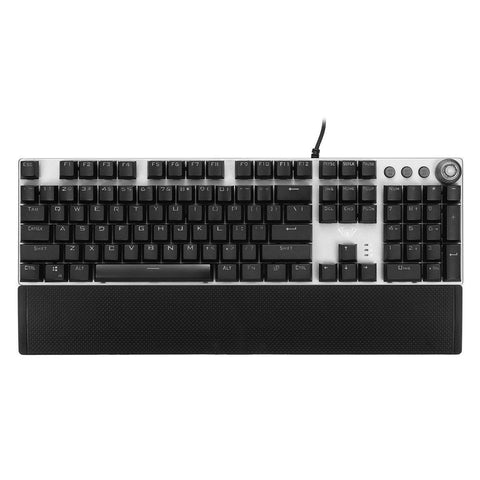AULA F2088 104 Keys Mechanical Keyboard RGB Backlit Punk E-sports Gaming Keyboard Absorbable Hand Rest - Gamer Z Paradise