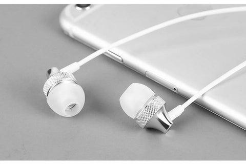 Auricular Metal Fever Heavy Bass Copper HD Metal Bass Stereo Earpiece - Gamer Z Paradise