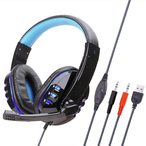 Bakeey Gaming Headset USB Headphone Stereo with 3.5mm RGB LED Surround Sound Mic for Laptop - Gamer Z Paradise