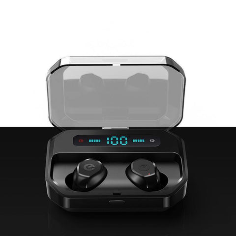 Binaural Digital Display With Power Bank Bluetooth Headset - Gamer Z Paradise