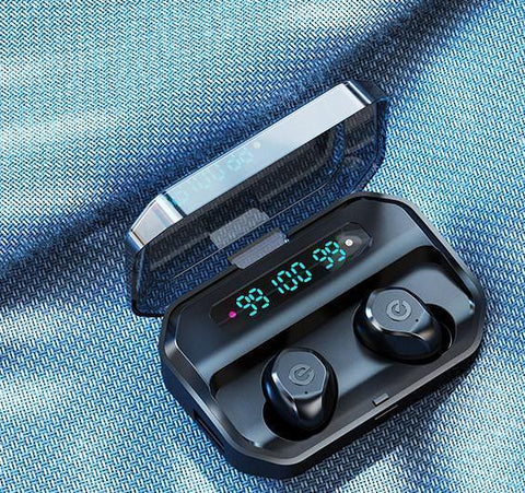 Binaural Digital Display With Power Bank Bluetooth Headset - Gamer Z Paradise