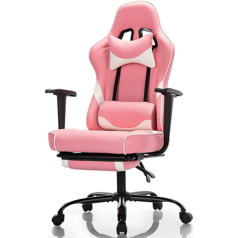 Blorly Gaming Chair Racing Bonded Leather Chair With Footrest 360 Degree Swivel with Headest and Lumber Support Ergonomic Design for Women Men - Gamer Z Paradise