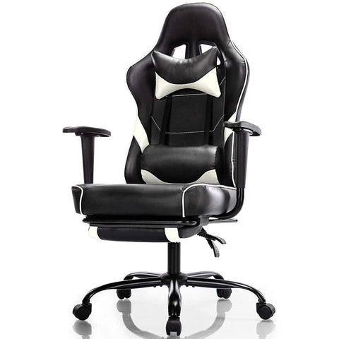 Blorly Gaming Chair Racing Bonded Leather Chair With Footrest 360 Degree Swivel with Headest and Lumber Support Ergonomic Design for Women Men - Gamer Z Paradise