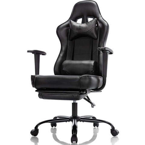 Blorly Gaming Chair Racing Bonded Leather Chair With Footrest 360 Degree Swivel with Headest and Lumber Support Ergonomic Design for Women Men - Gamer Z Paradise