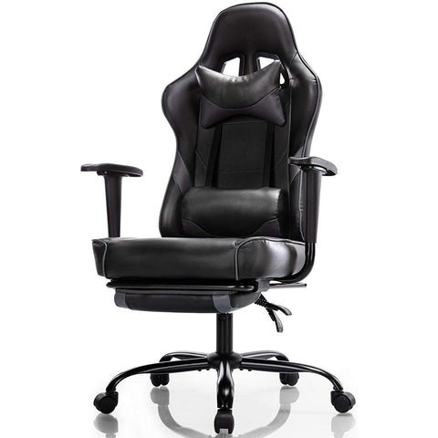 Blorly Gaming Chair Racing Bonded Leather Chair With Footrest 360 Degree Swivel with Headest and Lumber Support Ergonomic Design for Women Men - Gamer Z Paradise