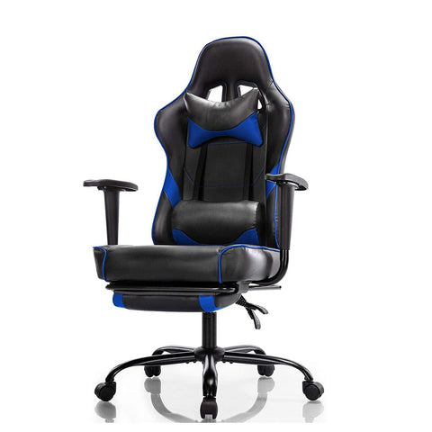 Blorly Gaming Chair Racing Bonded Leather Chair With Footrest 360 Degree Swivel with Headest and Lumber Support Ergonomic Design for Women Men - Gamer Z Paradise