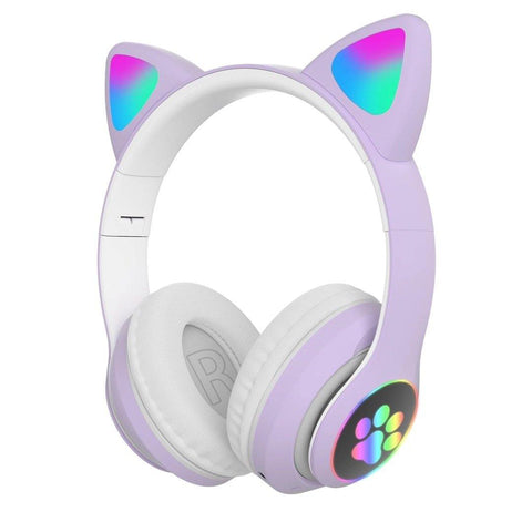 Cat Ear Bluetooth Headset Wireless Light Emitting Headset - Gamer Z Paradise