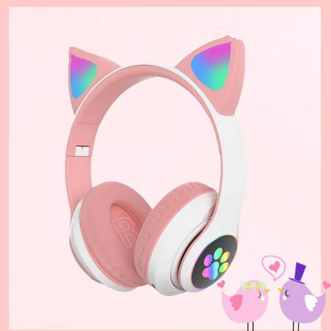Cat Ear Bluetooth Headset Wireless Light Emitting Headset - Gamer Z Paradise