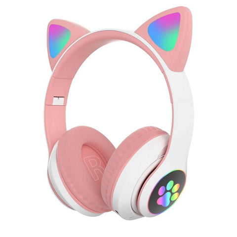 Cat Ear Bluetooth Headset Wireless Light Emitting Headset - Gamer Z Paradise