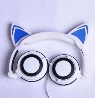 Cat ear head-mounted luminous foldable mobile phone music headset - Gamer Z Paradise
