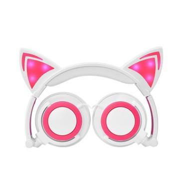 Cat ear head-mounted luminous foldable mobile phone music headset - Gamer Z Paradise