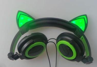 Cat ear head-mounted luminous foldable mobile phone music headset - Gamer Z Paradise