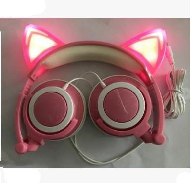 Cat ear head-mounted luminous foldable mobile phone music headset - Gamer Z Paradise