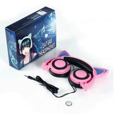 Cat ear head-mounted luminous foldable mobile phone music headset - Gamer Z Paradise