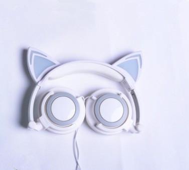 Cat ear head-mounted luminous foldable mobile phone music headset - Gamer Z Paradise
