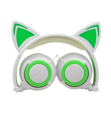 Cat ear head-mounted luminous foldable mobile phone music headset - Gamer Z Paradise