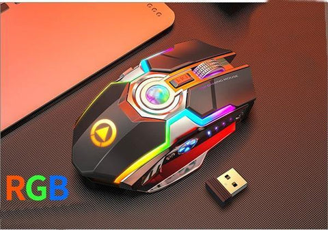 Color Wireless Gaming RGB Rechargeable Mute Button Mouse - Gamer Z Paradise