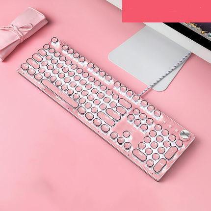 Cute Green Axis Round Key Gaming Keyboard - Gamer Z Paradise