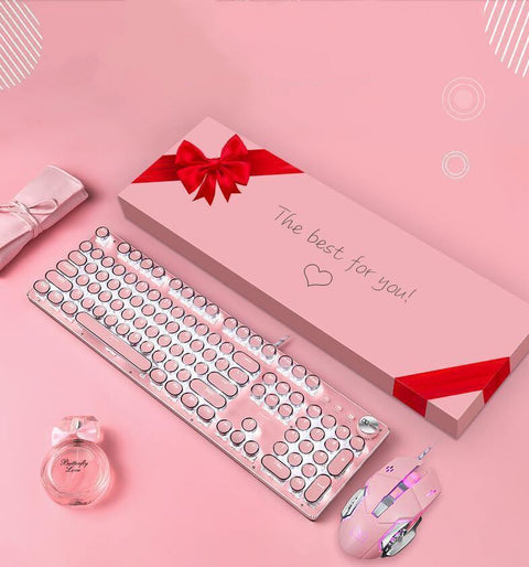 Cute Green Axis Round Key Gaming Keyboard - Gamer Z Paradise
