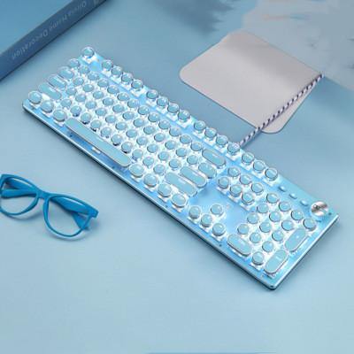 Cute Green Axis Round Key Gaming Keyboard - Gamer Z Paradise