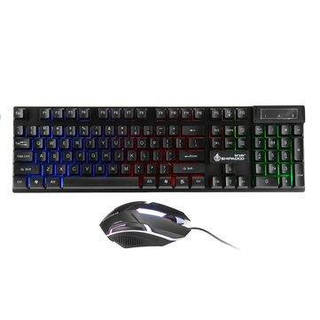 D500 104 Key USB Wired Gaming Keyboard RGB Backlit 1600 DPI Gaming Mouse Set with Mouse Pad for Computer Desktop Notebook - Gamer Z Paradise