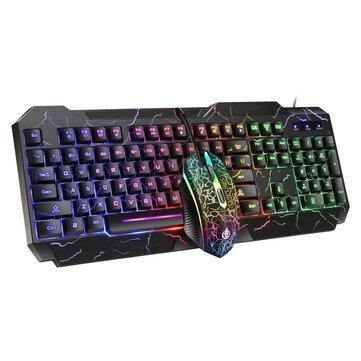 D620 104Key RGB Backlight Mechanical Feeling Keyboard and 1600 DPI RGB Gaming Mouse - Gamer Z Paradise