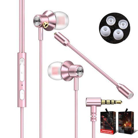 Double Wheat Metal In-Ear Wire Headset - Gamer Z Paradise
