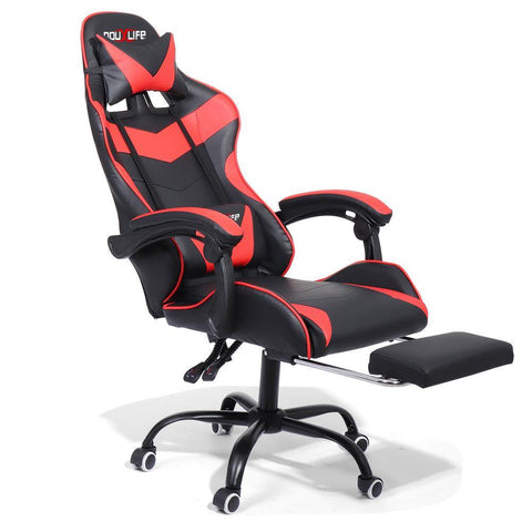 Douxlife  Racing GC RC02 Gaming Chair  Ergonomic Design 150 Reclining Thick Padded Back Integrated Armrest Restractable Footrest for Home Office - Gamer Z Paradise
