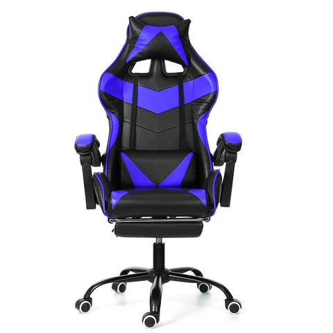 Ergonomic High Back Racing Chair Reclining Office Chair Adjustable Height Rotating Lift Chair PU Leather Gaming Chair Laptop Desk Chair with Footrest - Gamer Z Paradise
