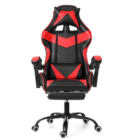 Ergonomic High Back Racing Chair Reclining Office Chair Adjustable Height Rotating Lift Chair PU Leather Gaming Chair Laptop Desk Chair with Footrest - Gamer Z Paradise